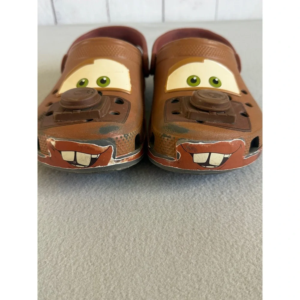 Crocs Kids Disney Pixar Cars Tow Mater Brown Clogs Shoes J3